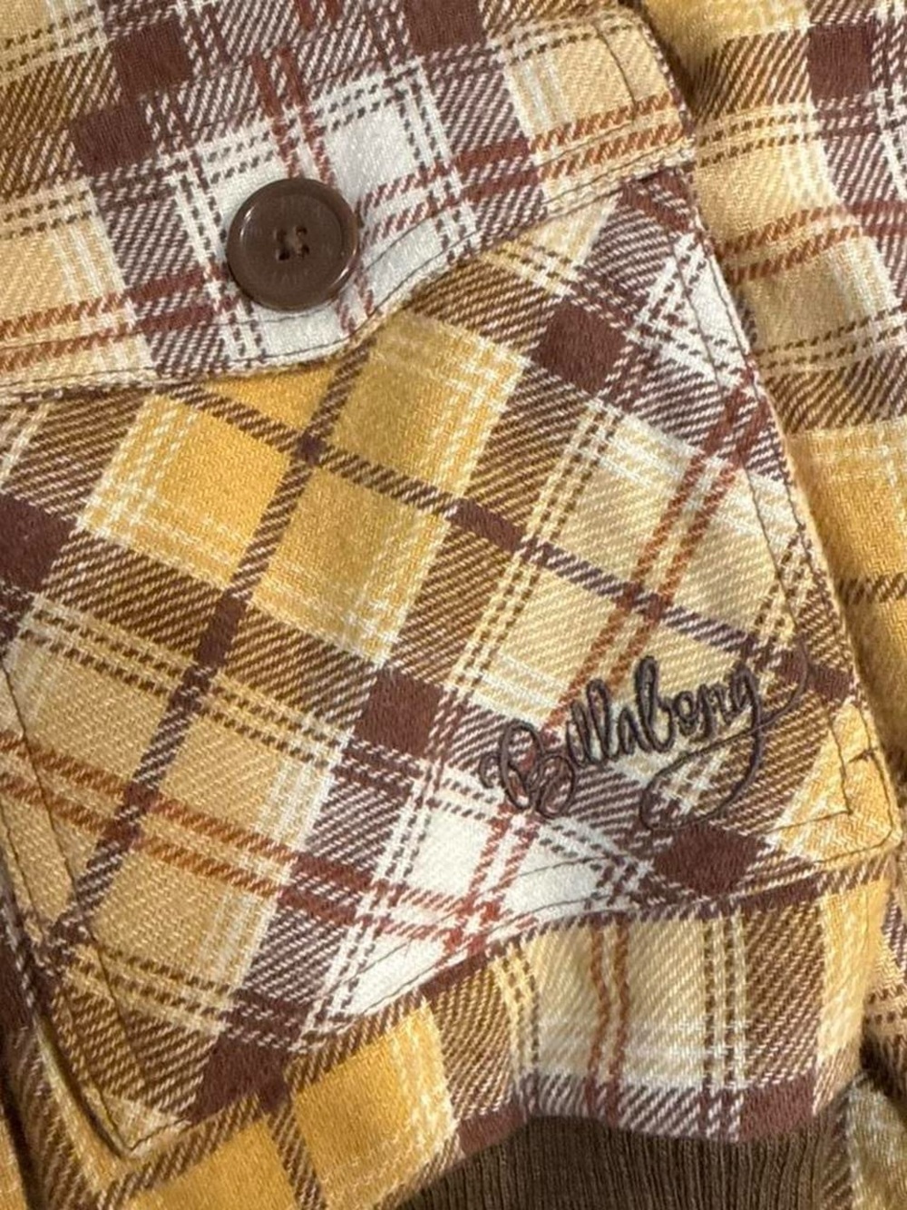 Y2K Billabong Plaid Toggle Utility Bomber Jacket - Picture 5 of 5